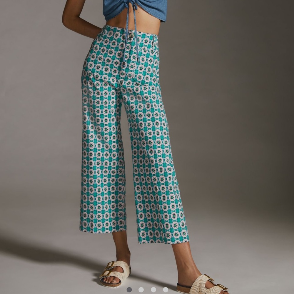 Maeve Collette Cropped Wide Leg Pant - size 26